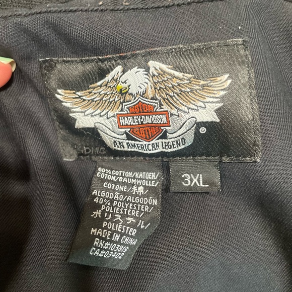 Harley-Davidson Black and Gray Casual Button Down Shirt - Picture 5 of 5